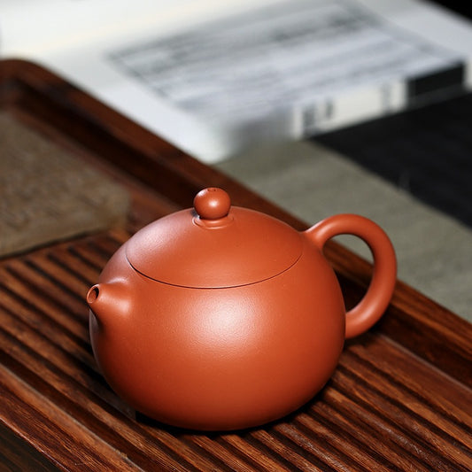 Xishi Classic 200ML-Yixing Teapot in Vermilion Clay