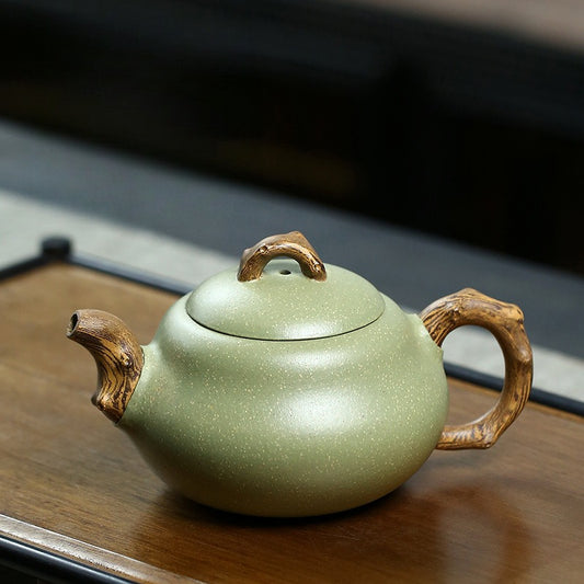 Bottle gourd 240ML-Yixing Teapot in Green Clay