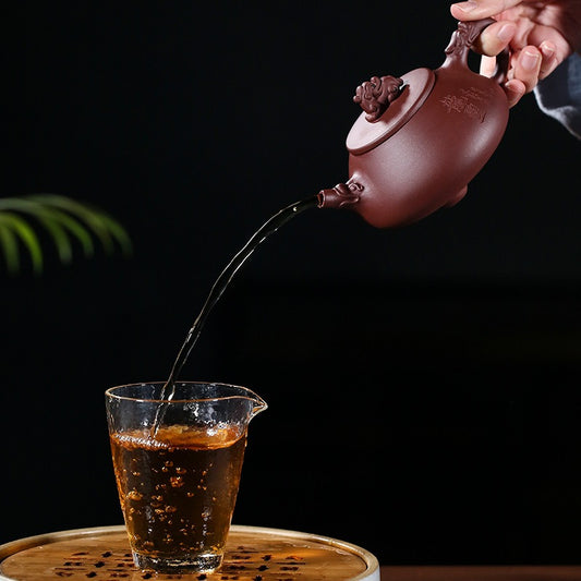 Dragon Seal 250ML-Yixing Teapot in Purple Clay