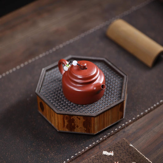 Virtue Bell 100ML-Yixing Teapot in Vermilion Clay