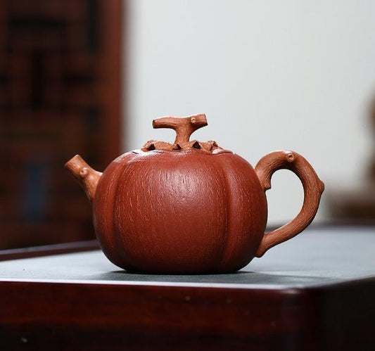 Persimmon 150ML-Yixing Teapot in Purple Clay