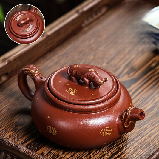 Cosmic Reversal 340ML-Yixing Teapot in Imperial Purple Clay